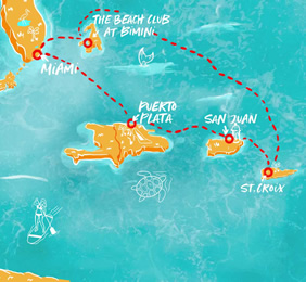 Virgin Eastern Caribban gay cruise map