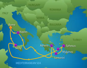 Greek Isles gay bears cruise map