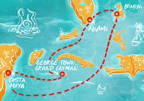 Virgin Caribbean gay cruise map