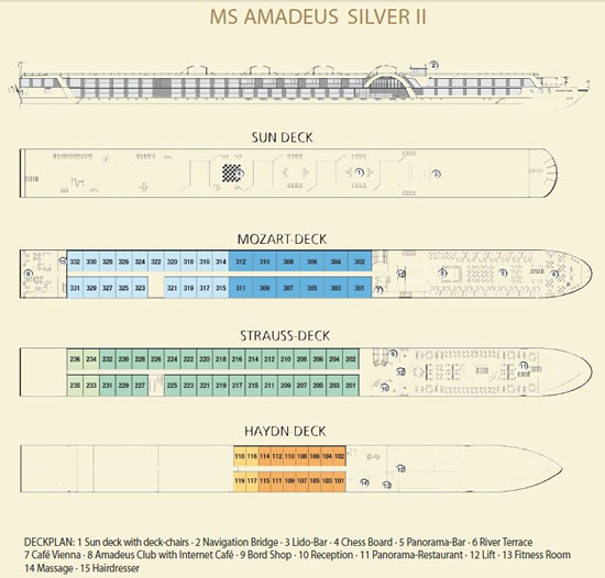 Amadeus Silver II Deck Plans