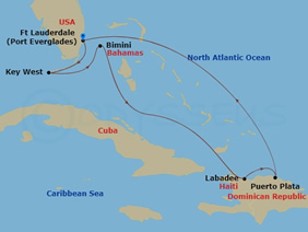 Celebrity Apex Caribbean Cruise map