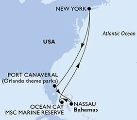 Bahamas Gay Cruise map