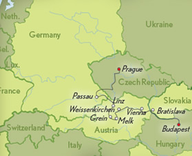 Exclusively lesbian Budapest to Prague Danube river cruise map