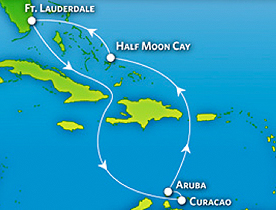 All Gay Southern Caribbean 2013 Cruise map