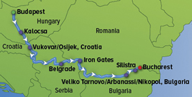 Danube Explorer All-Gay River Cruise map