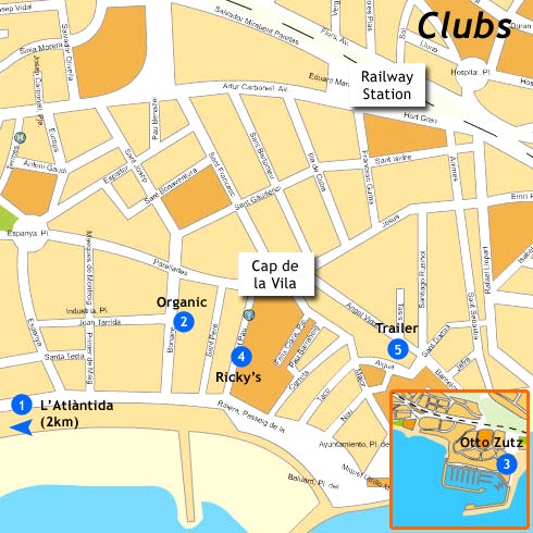 Sitges Gay Club map