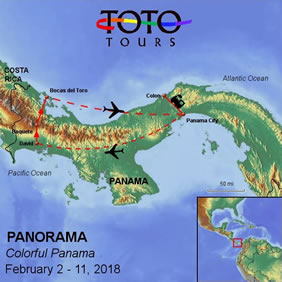 Panama gay tour map