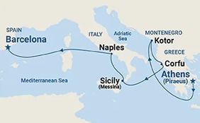 Mediterranean gay bears cruise map