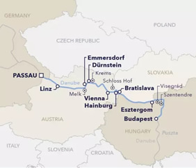 Danube river bears cruise map