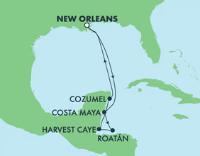 Caribbean bears cruise map