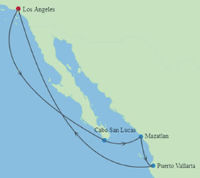 Mexican Riviera Gay cruise map