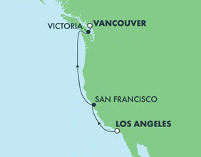 Pacific Coast Gay cruise map