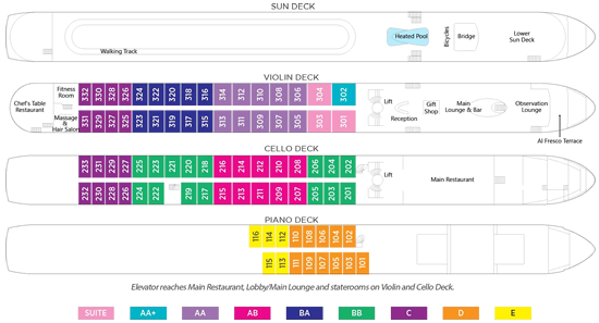 AmaSonata deck plans