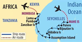 Seychelles gay cruise map