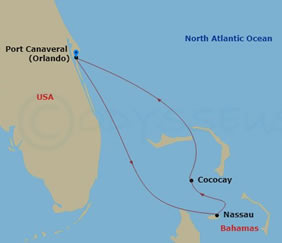 Bahamas gay cruise map