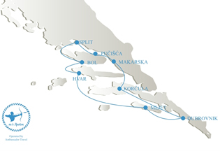 Gay Croatia cruise map