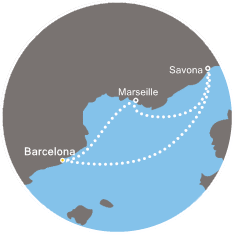 Ambien Mediterranean gay cruise map