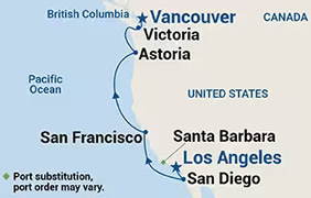 Pacific Coast gay bears cruise map