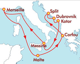 Attitude Travel European Cruise map