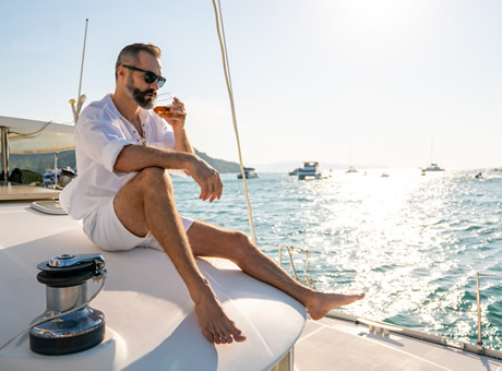 Greece luxury gay catamaran cruise