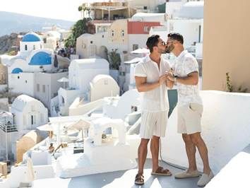 Santorini Greece gay sailing cruise