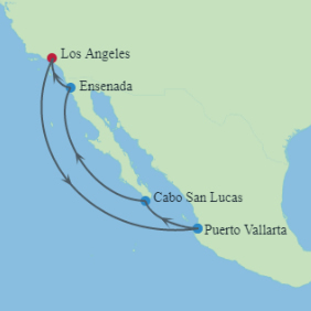 Mexican Riviera Gay Bears cruise map