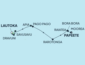 South Pacific gay cruise map
