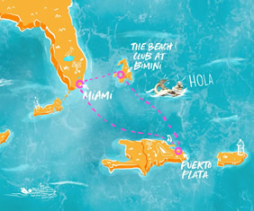 Scarlet New Year Caribban gay cruise map