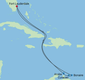 Bears On Deck Caribbean cruise map