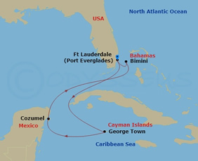 Bears On Deck Caribbean cruise map