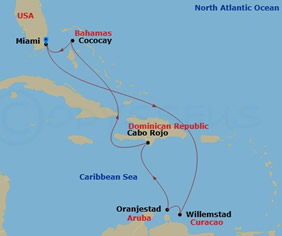 Big Gay Caribbean cruise map