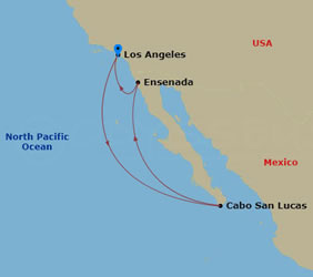 Cabo Mexico gay cruise map