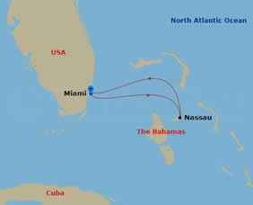 Big Gay Bahamas cruise map