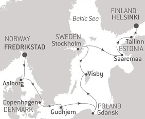 Baltic gay cruise map