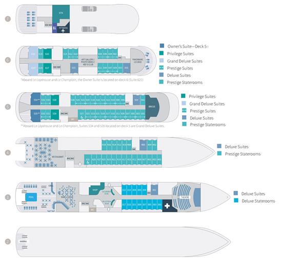 Le Champlain deck plan