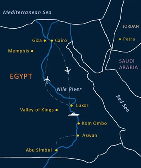 Egypt gay cruise map