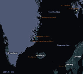 Norway & Greenland gay cruise map