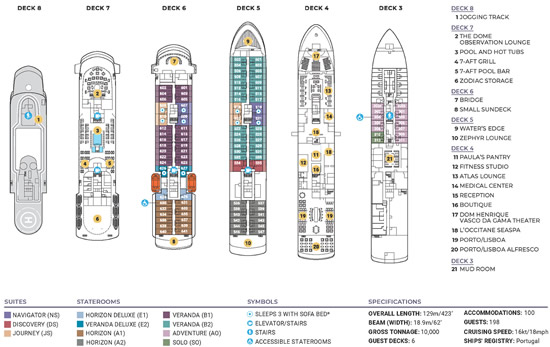World Voyager deck plans