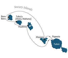 Tahiti Gay Christmas Cruise map