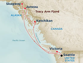 Alaska Adventure Bears gay cruise map