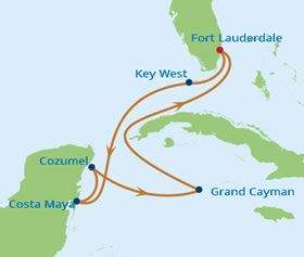 Western Caribbean Adventure Bears gay cruise map