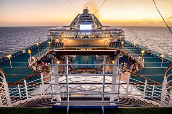 Caribbean Princess deck view