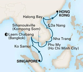 Asia gay cruise map
