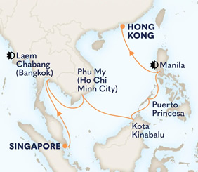 Asia gay cruise map