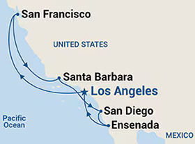 California Coast gay cruise map