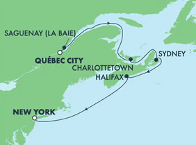 Canada & New England gay cruise map