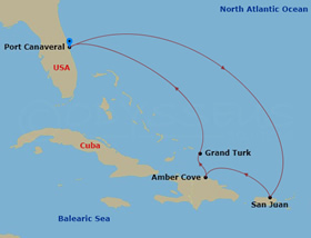 Caribbean gay daddy cruise map