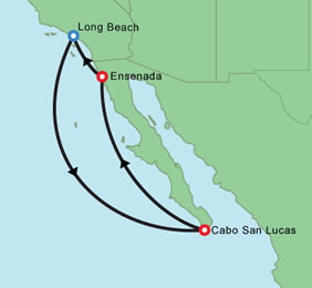 Mexican Riviera gay singles cruise map