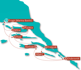 Croatia lesbian cruise map