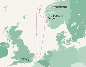 Norwegian Fjords lesbian cruise map